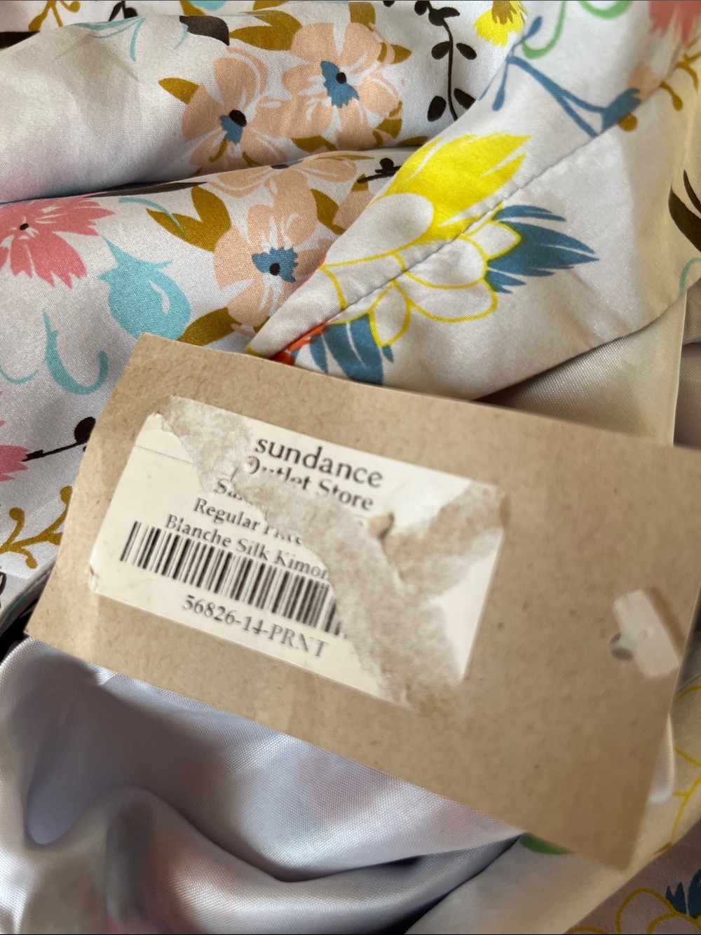 Sundance Blanche Silk Kimono Dress Size 14 NEW - Picture 4 of 4